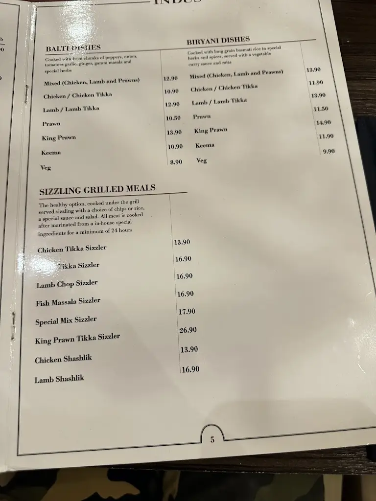 Menu_The Indus Restaurant & Bar Conisbrough_Conisbrough_image_3