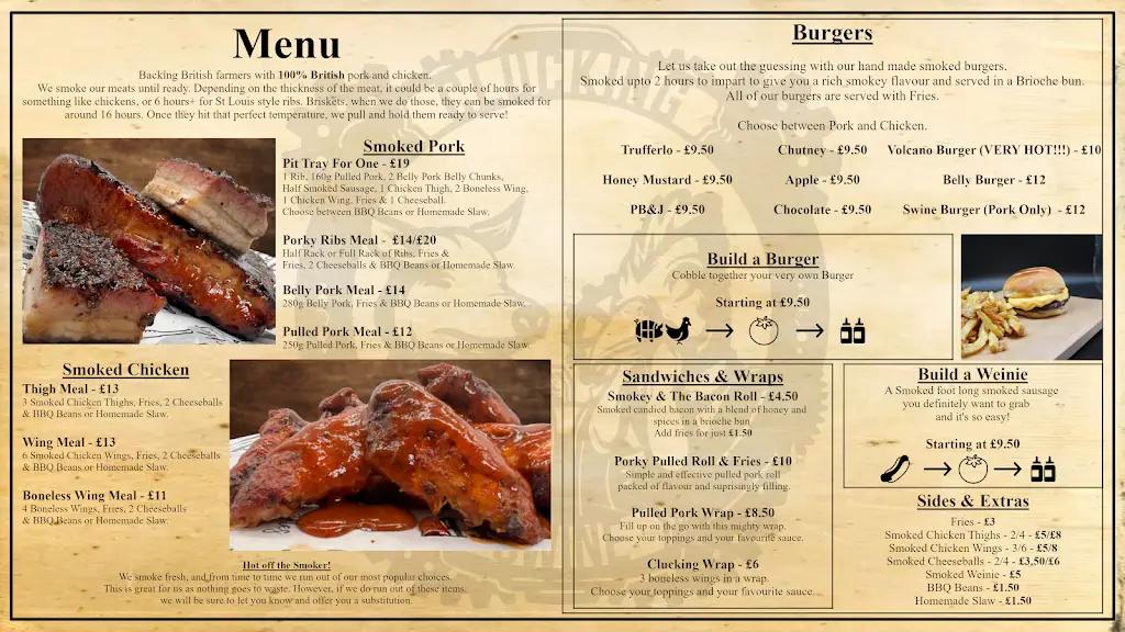 Menu_Smoked Wiener BBQ@Conis-Bar_Conisbrough_image_1