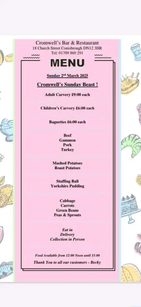 Menu_CROMWELLS_Conisbrough_image_1