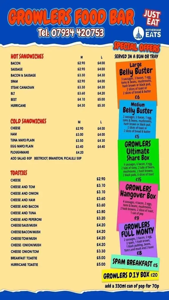 Menu_Growlers sandwich bar and event catering_Conisbrough_image_2