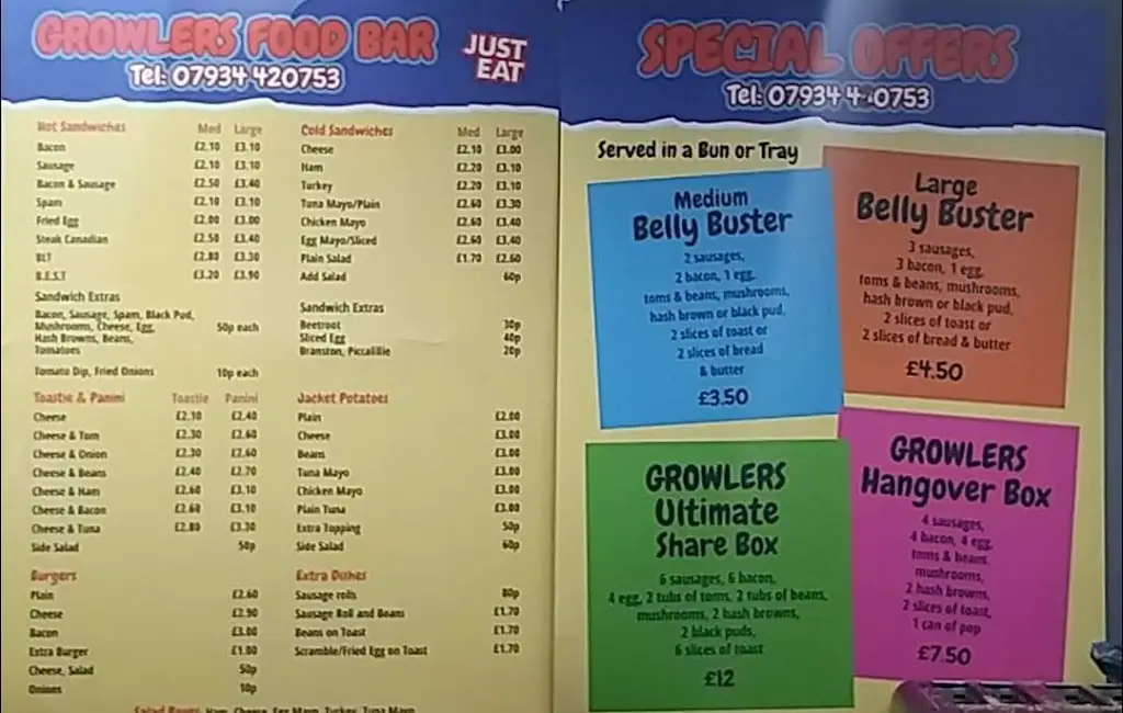 Menu_Growlers sandwich bar and event catering_Conisbrough_image_3