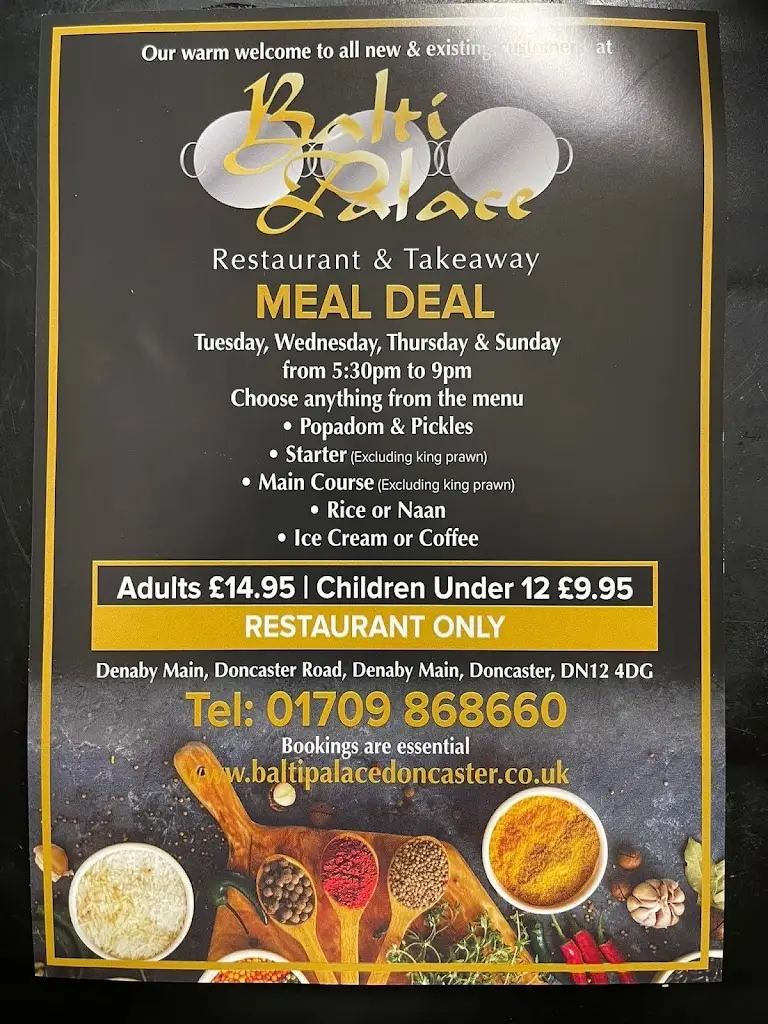 Menü_Balti Palace Denaby_Conisbrough_Bild_4