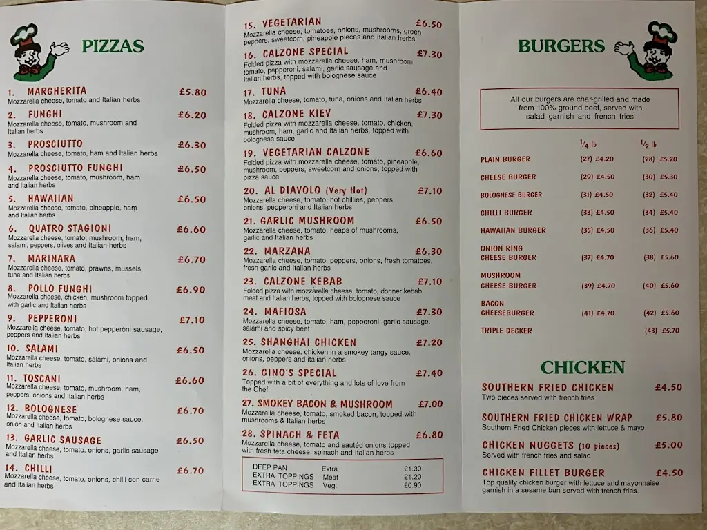 Menu_GINO’S PIZZERIA_Conisbrough_immagine_4