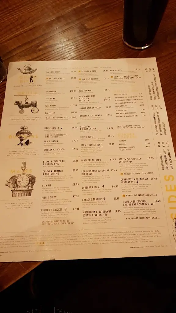 Menu_Ferrers Arms_Ashby de la Zouch_immagine_2