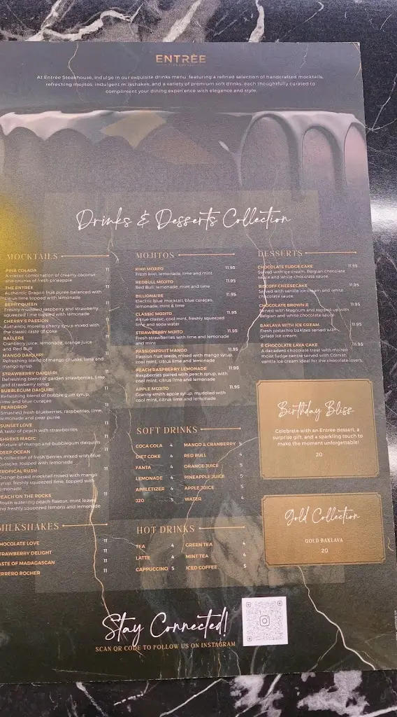 Menu_ENTRÉE STEAKHOUSE COVENTRY_Coventry_image_4