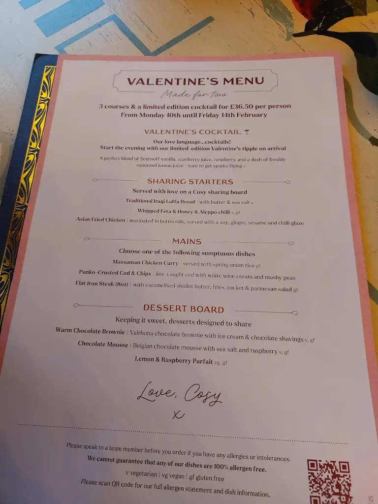 Menu_Cosy Club_Coventry_image_1