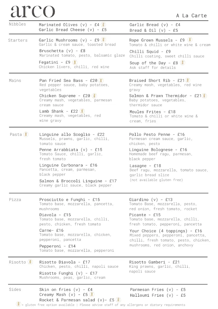 Menu_Arco Restaurant_Coventry_image_3