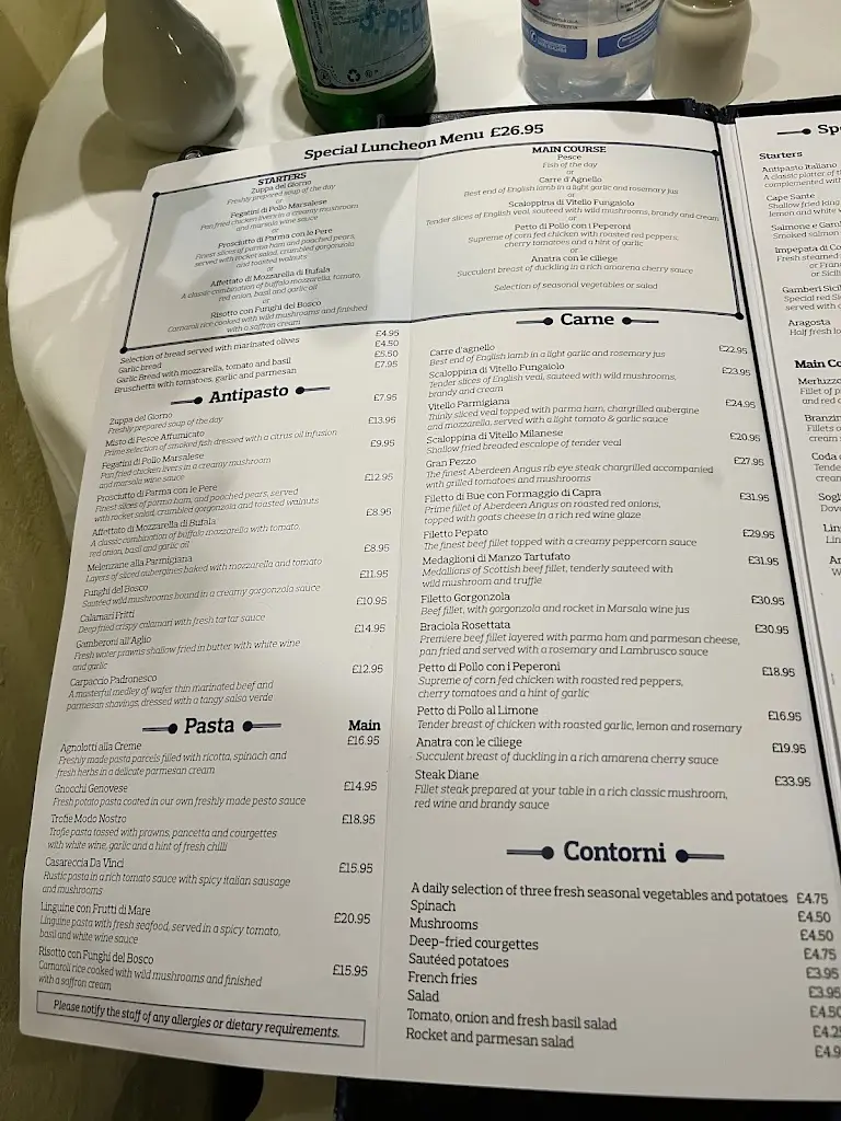 Menu_Ristorante Da Vinci_Coventry_image_1