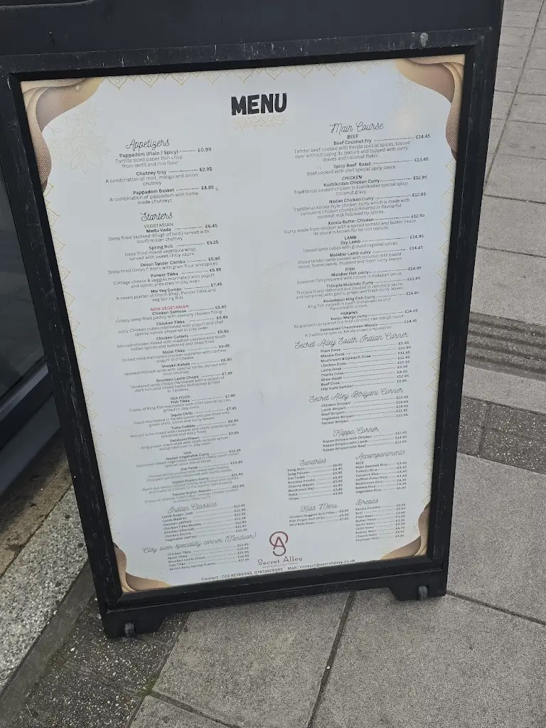 Menu_Secret Alley_Cosham_image_1