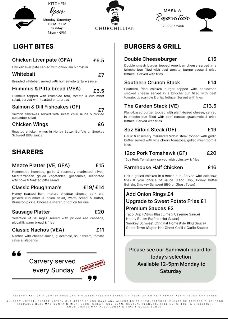 Menu_The Churchillian Cosham_Cosham_image_1