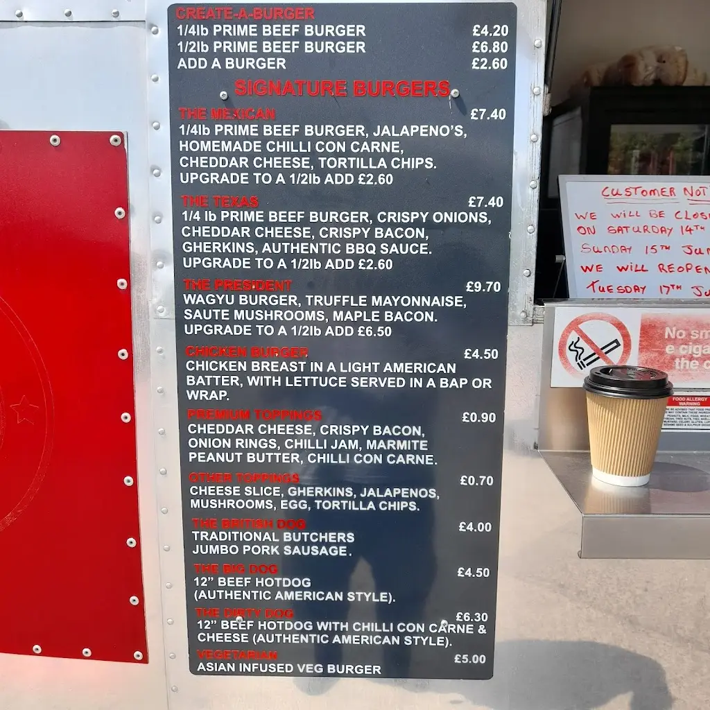 Menu_Route 66 Burger bar_Cosham_image_1