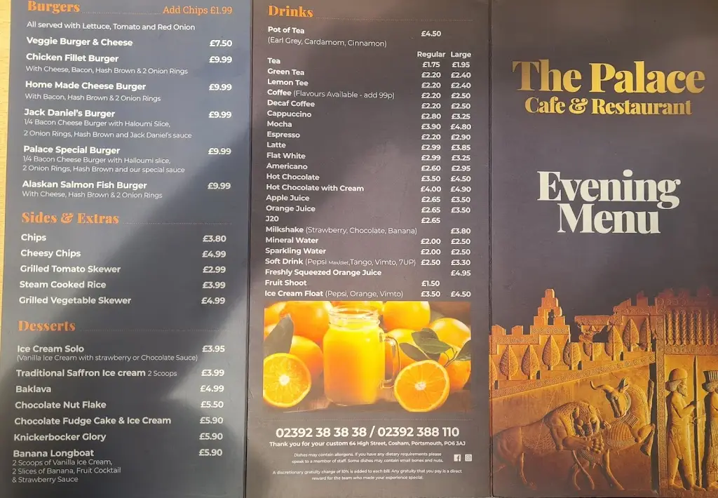Menu_Palace Café Restaurant_Cosham_image_4