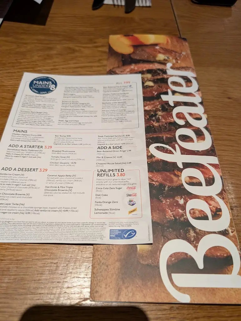 Menu_Harbour Lights Beefeater_Cosham_image_2