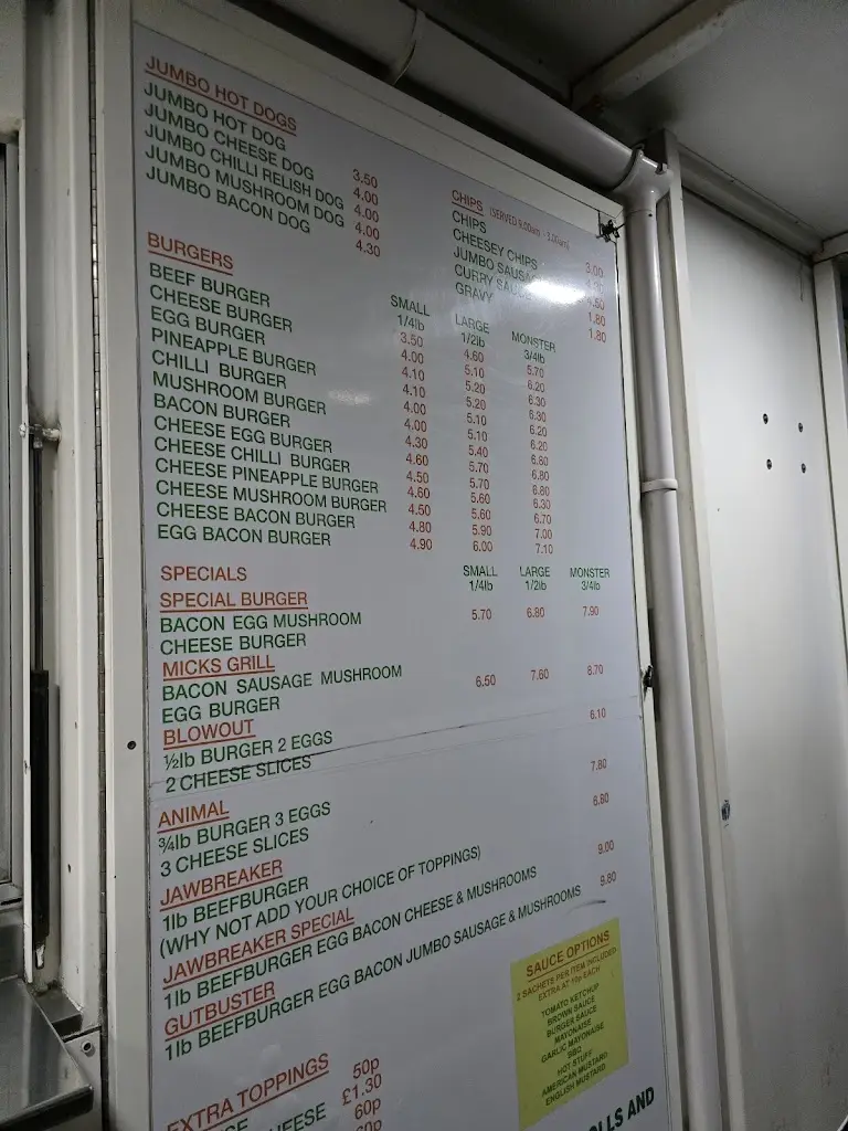 Menu_Mick's Monster Burgers_Cosham_image_4