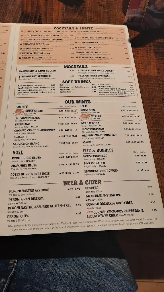 Menu_Zizzi - Port Solent_Cosham_image_4