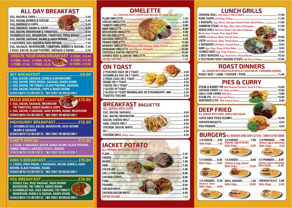 Menu_Highbury Cafe Ltd_Cosham_immagine_1