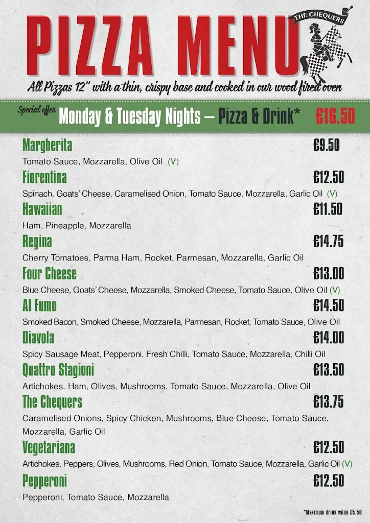 Menu_The Chequers_Cottenham_imagen_2