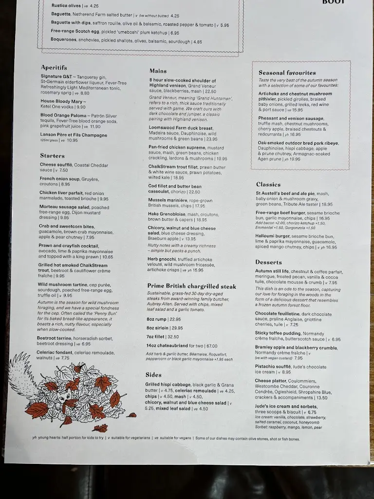 Menu_The Boot_Cottenham_image_2