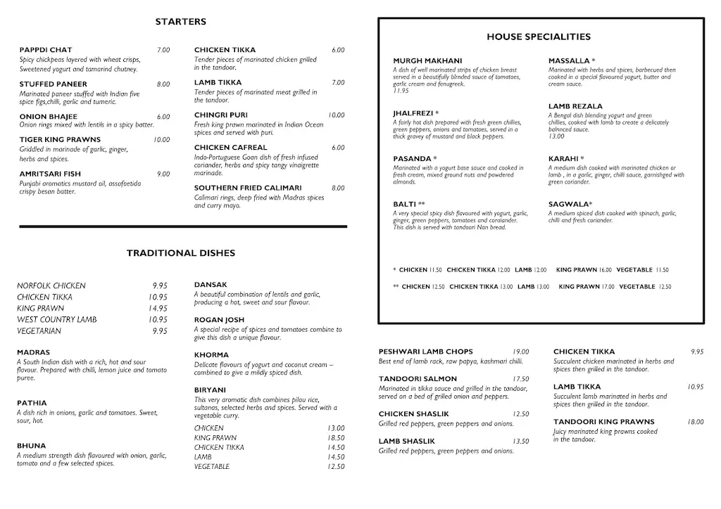 Menu_The Indian Ocean_Cottenham_immagine_2