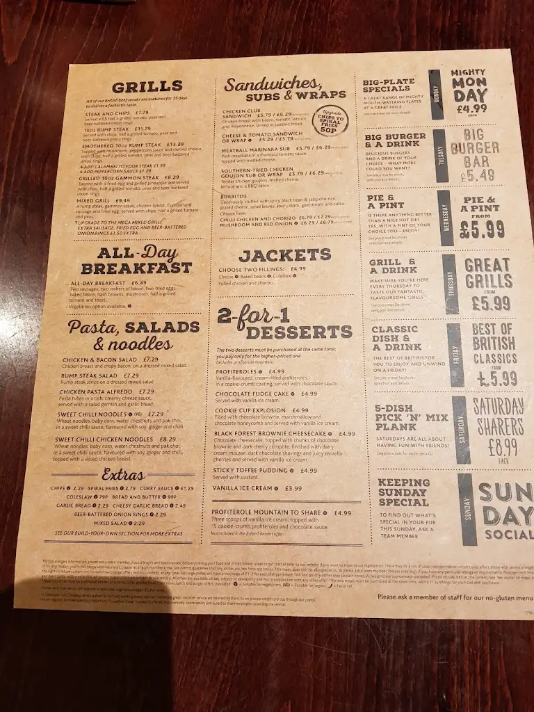 Menu_The Pembroke_Coulsdon_image_4