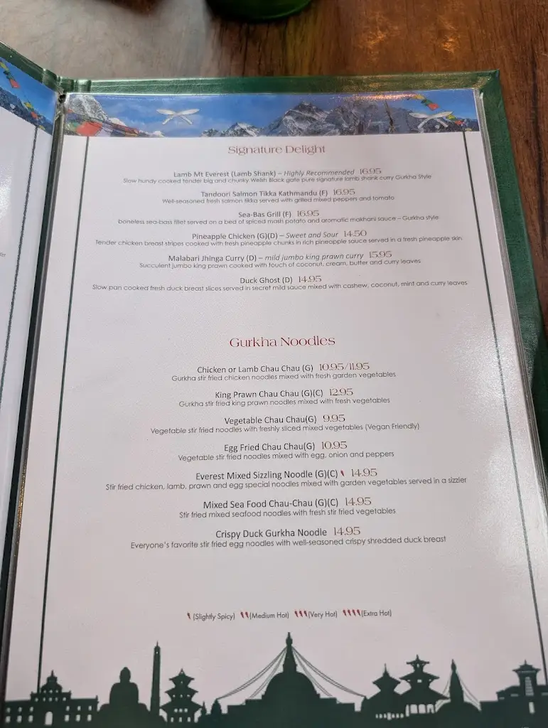 Menu_Gurkha Kitchen Cranfield_Cranfield_immagine_2