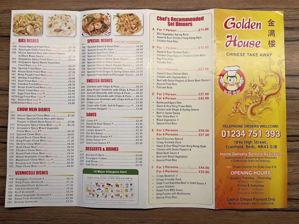 Menu_Golden House_Cranfield_image_2