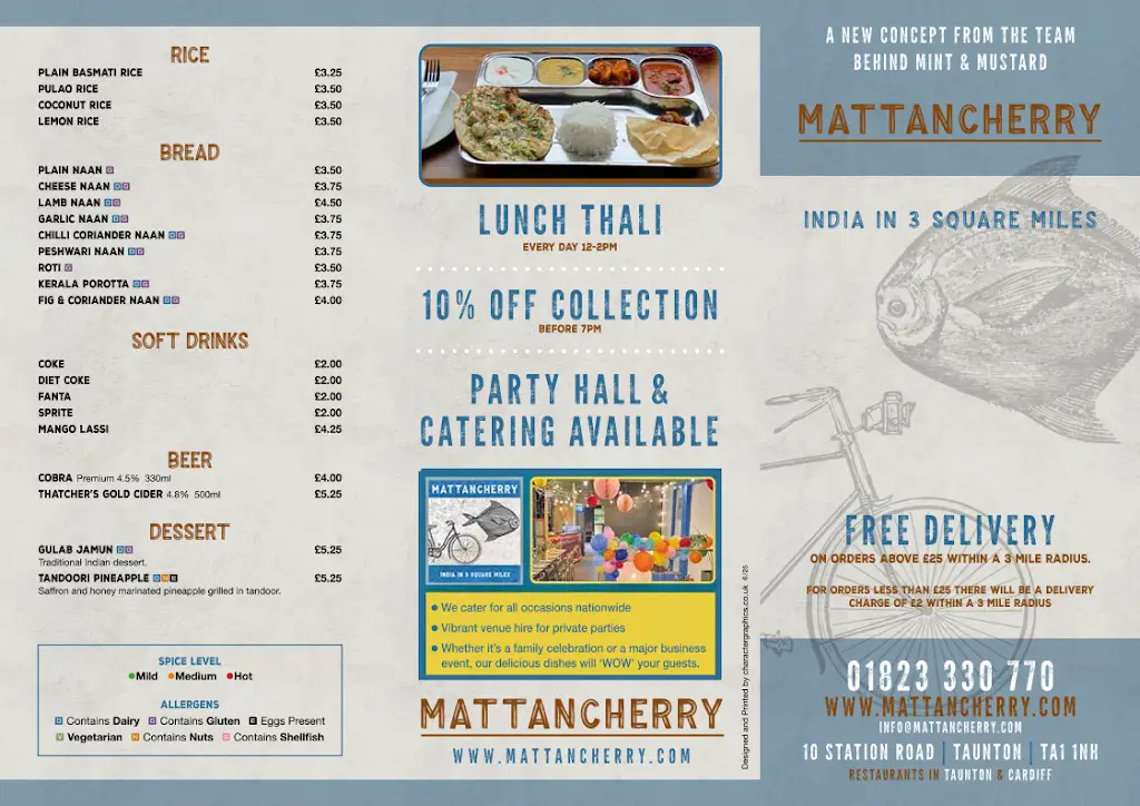 Menu_Mattancherry Taunton_Creech Saint Michael_immagine_2