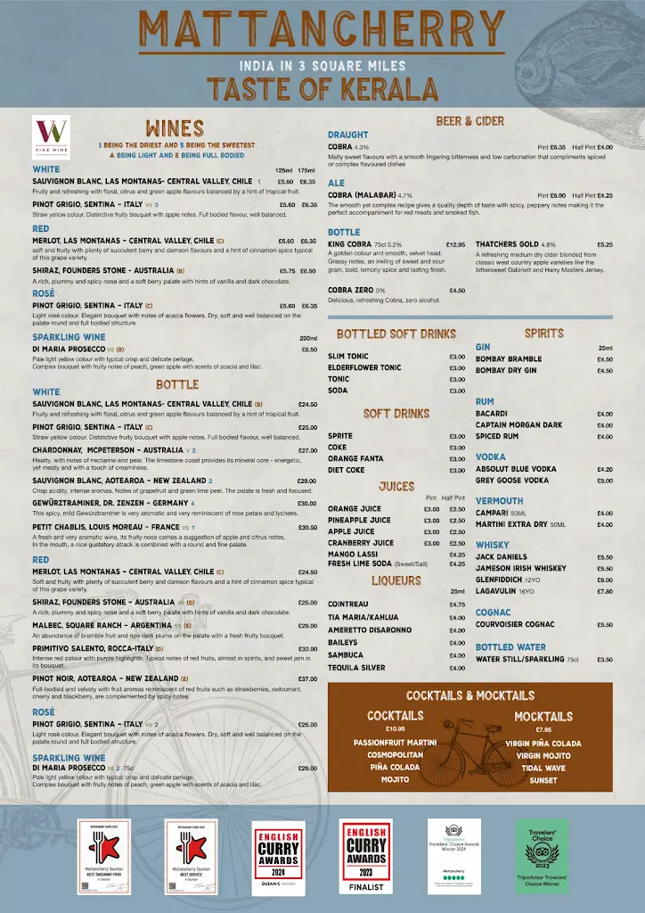 Menu_Mattancherry Taunton_Creech Saint Michael_immagine_3
