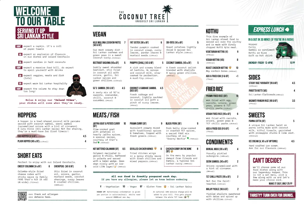 Menu_The Coconut Tree Oxford_Cowley_immagine_2