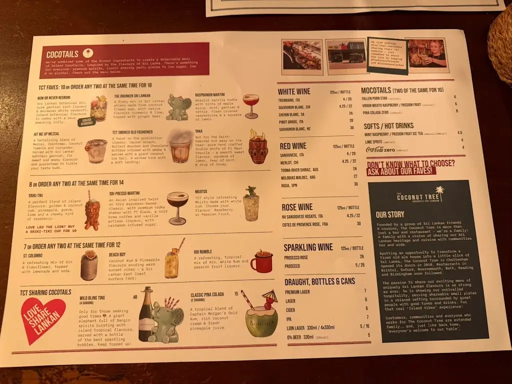 Menu_The Coconut Tree Oxford_Cowley_immagine_4