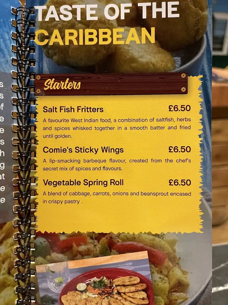 Menu_Comie's Caribbean Grill_Cowley_image_1