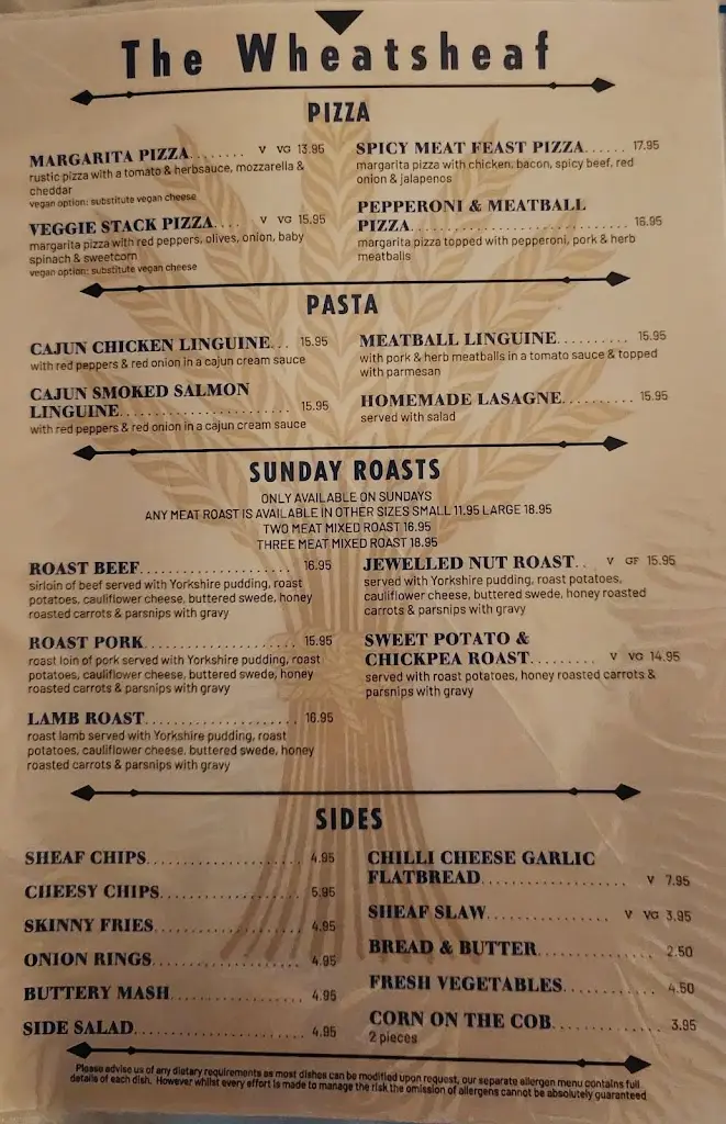 Menu_The Wheatsheaf_Crick_image_3