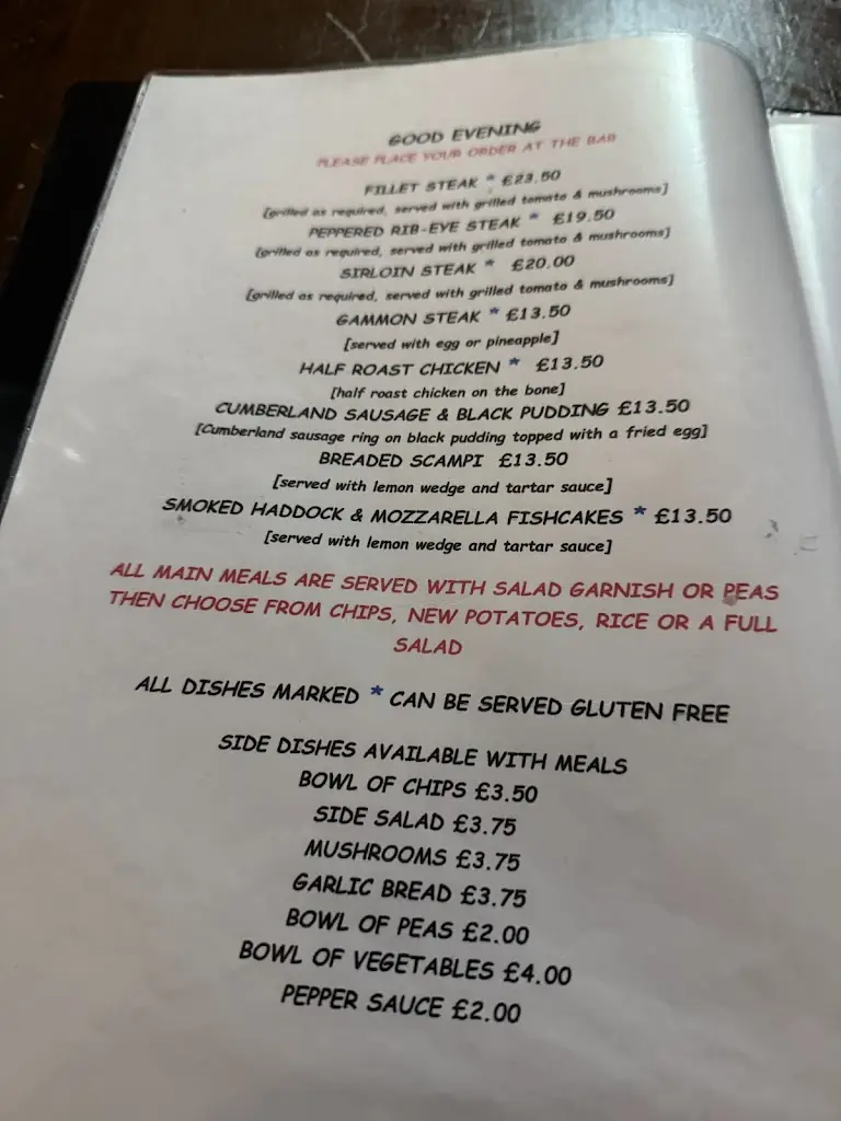 Menu_The Red Lion Inn_Crick_image_1