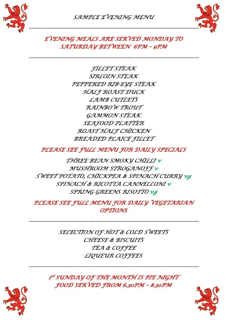 Menu_The Red Lion Inn_Crick_image_4