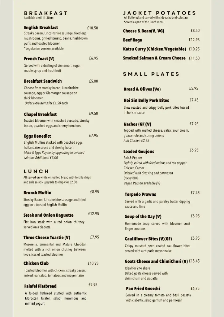 Menu_The New Chapel_Cranwell_image_2