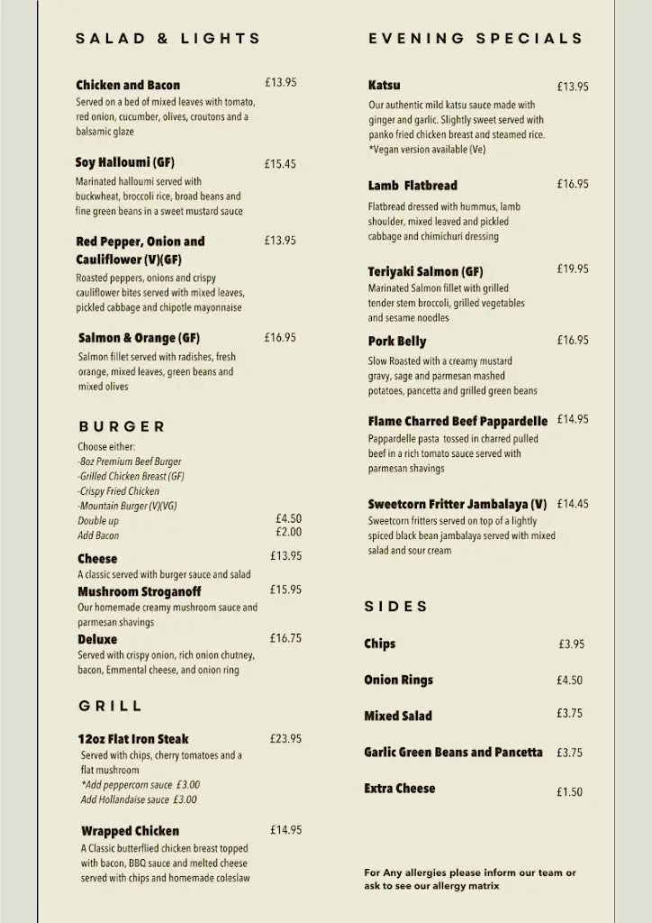 Menu_The New Chapel_Cranwell_image_4