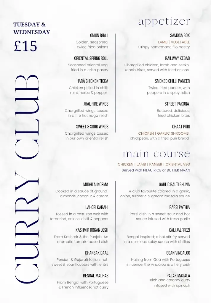 Menu_Bombay Club | Sleaford_Cranwell_image_2