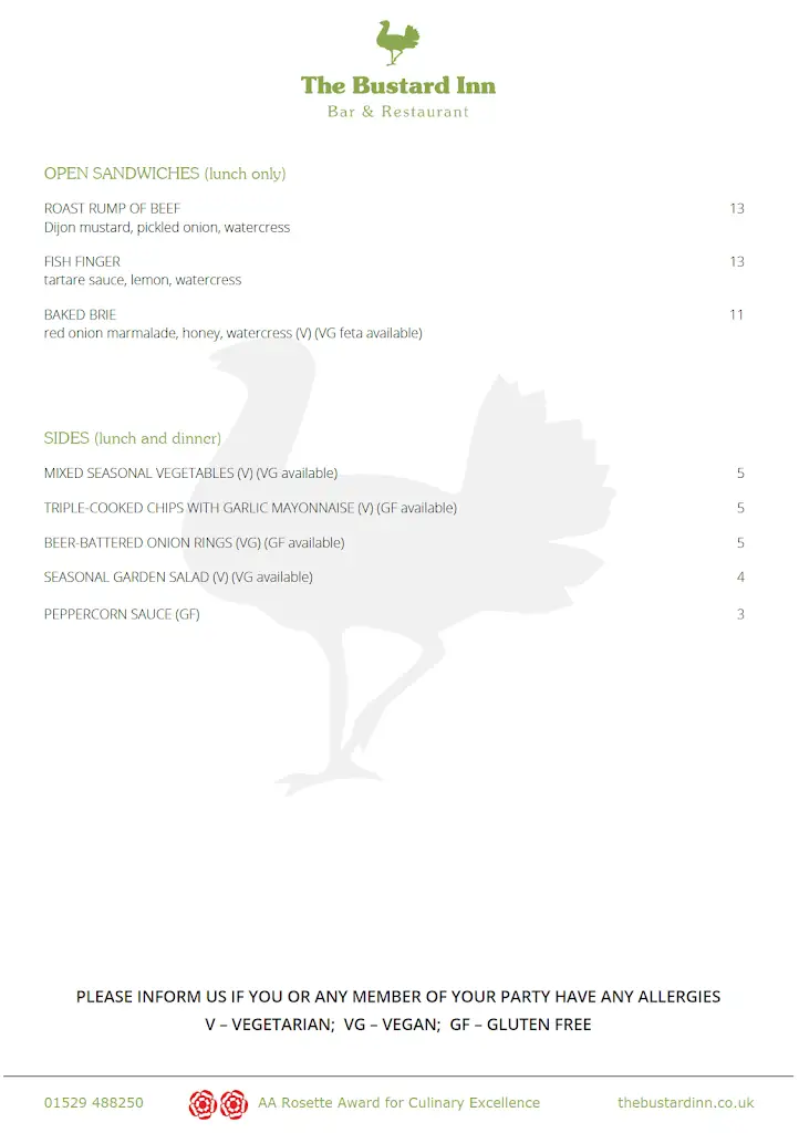 Menu_The Bustard Inn & Restaurant_Cranwell_image_4