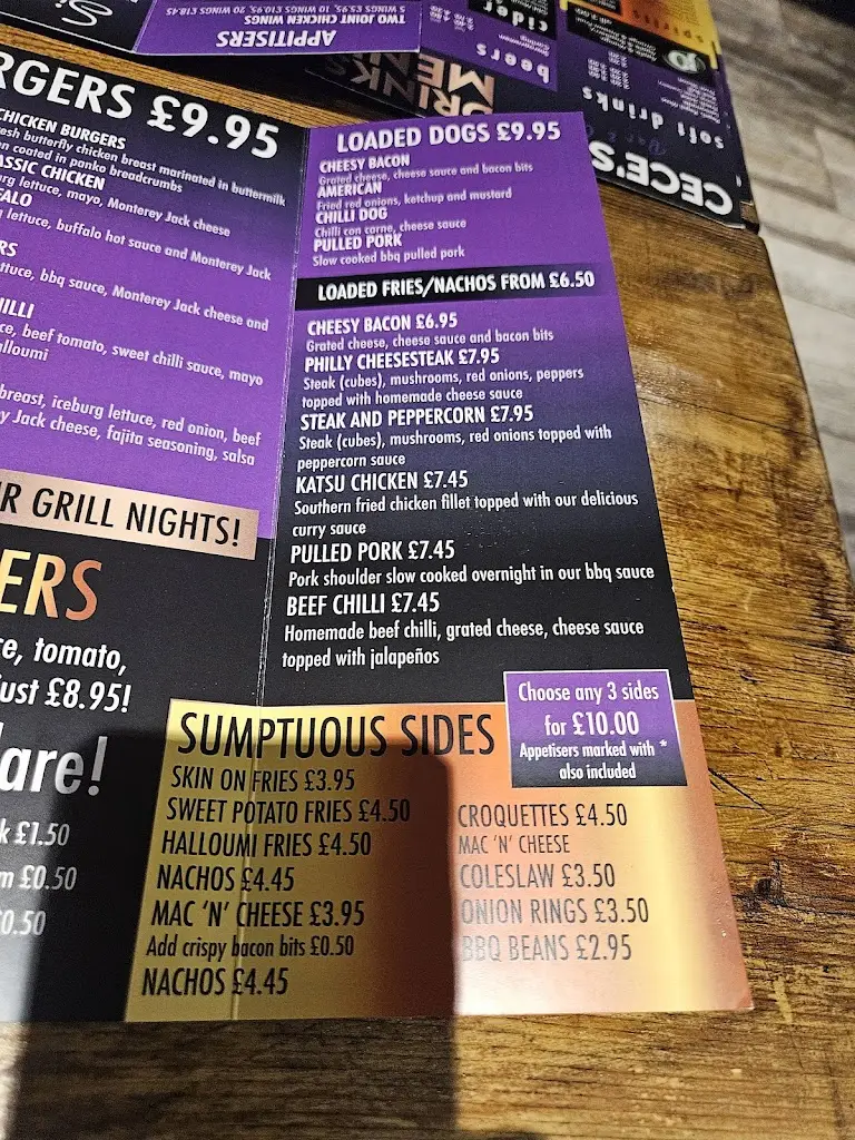 Menu_CECE'S Bar & Grill_Cranwell_image_1