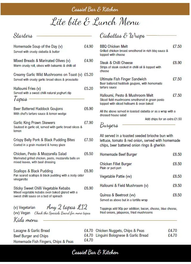 Menu_Cassiel Bar and Kitchen_Cottingham_image_1