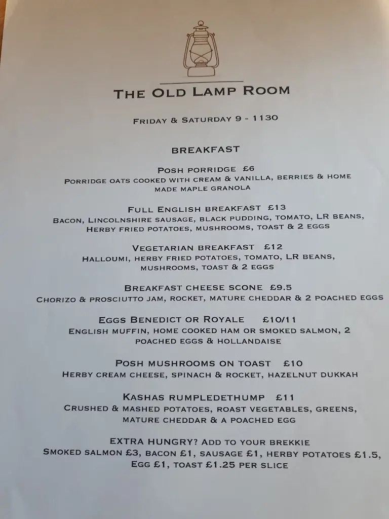 Menu_The Old Lamp Room_Cottingham_image_1