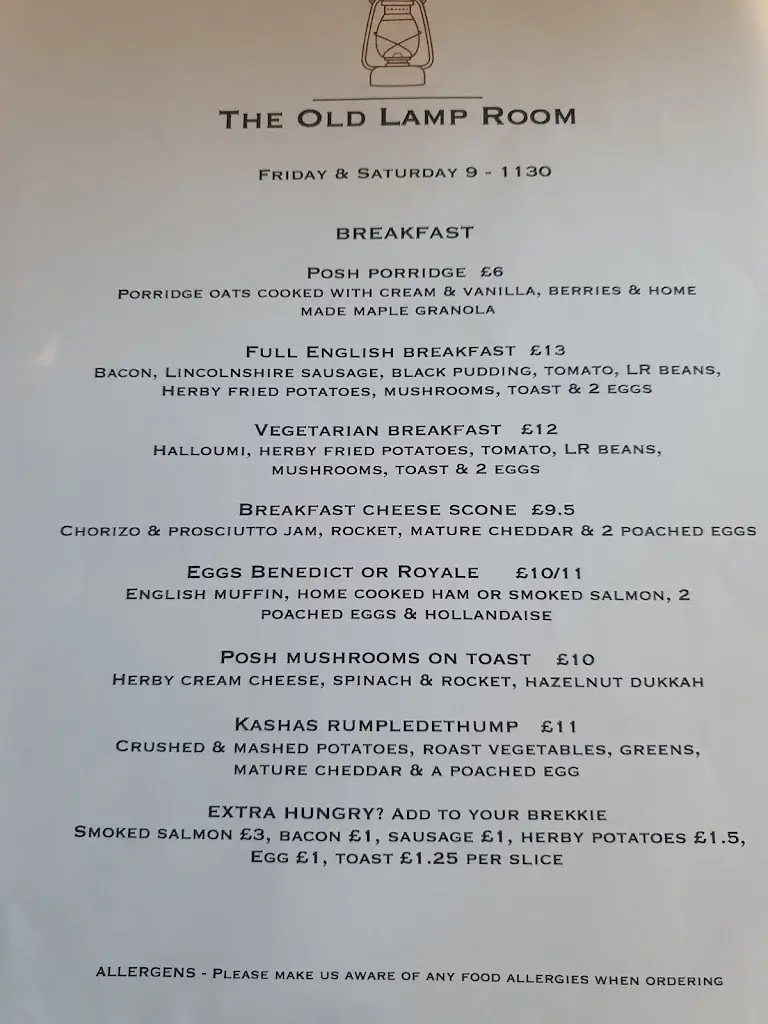 Menu_The Old Lamp Room_Cottingham_image_2