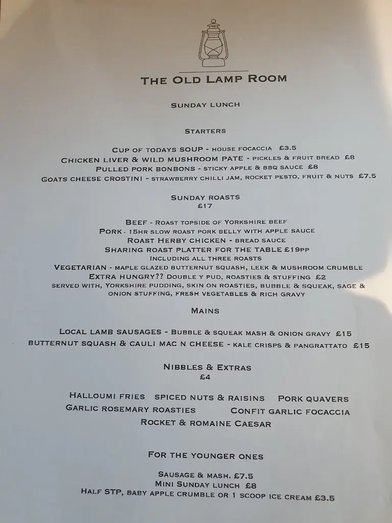 Menu_The Old Lamp Room_Cottingham_image_3