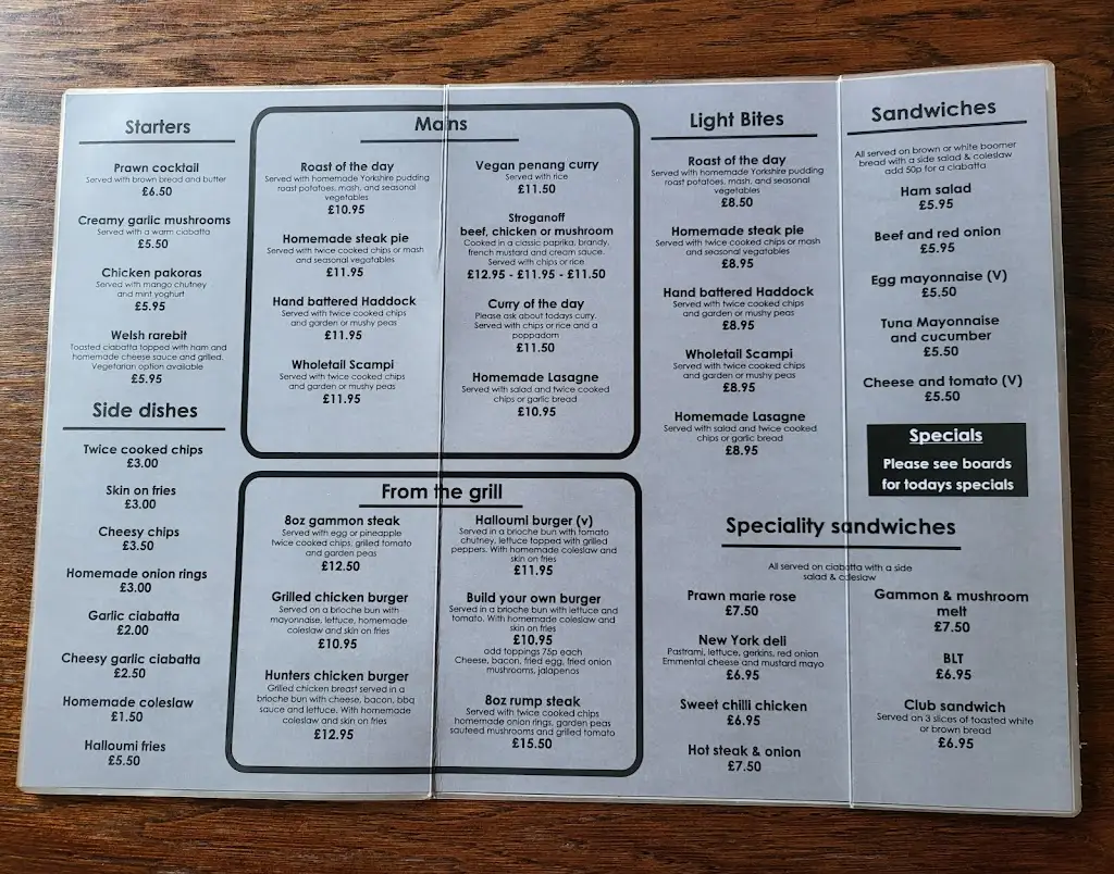 Menu_Duke of Cumberland_Cottingham_image_1
