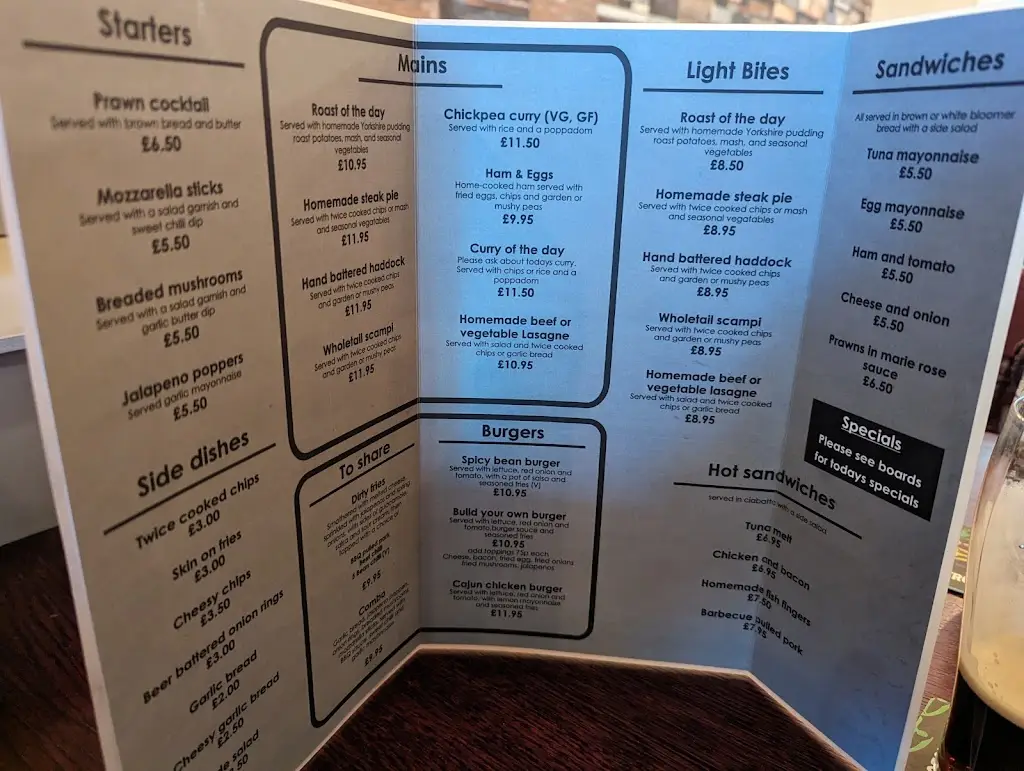 Menu_King William IV_Cottingham_immagine_4