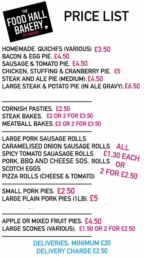Menu_The Food Hall Bakery Cottingham Limited_Cottingham_image_1
