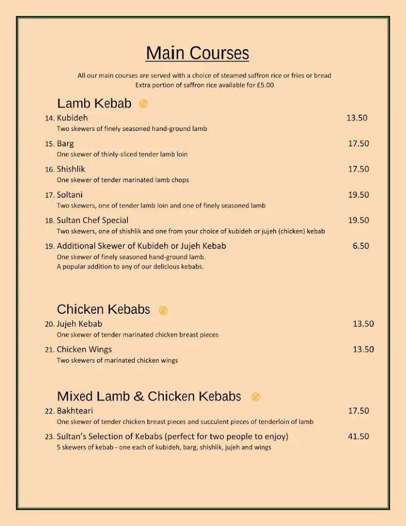 Menu_Sultan Persian Restaurant_Cottingham_image_2