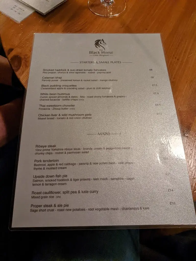 Menu_The Black Horse_Cottingham_image_2
