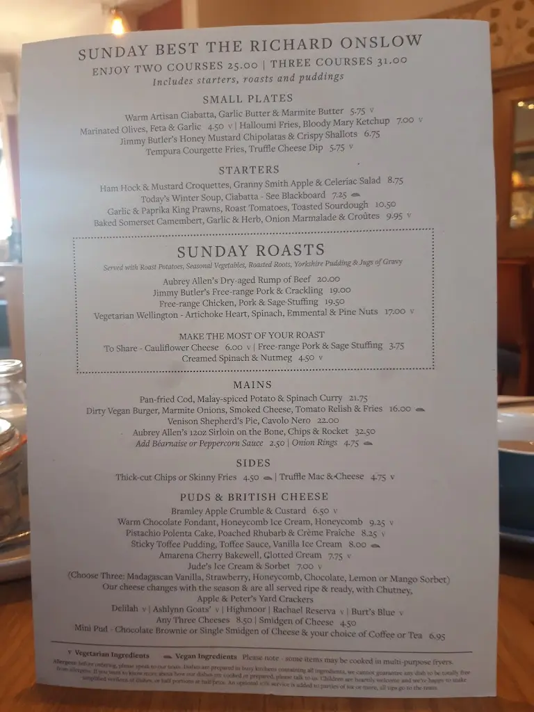 Menu_The Richard Onslow_Cranleigh_image_1