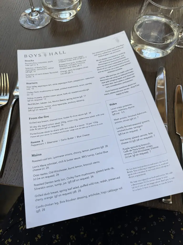 Menu_Boys Hall_Ashford_immagine_4